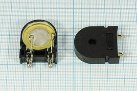 Излучатель звука пьезокерамический без генератора (1~30)В, Резонансная 3.5кГц, окисленные, зп 22x 7