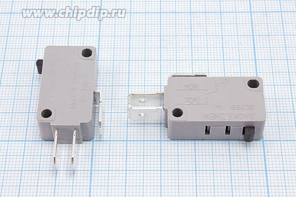 Переключатель концевой(путевой) 29x10 x16, 220В, 16А, ON-(ON), H18,5, SC799; №468 A ПКонц 29x10 x16\220\16\ON- (ON)\\H18,5\SC799\