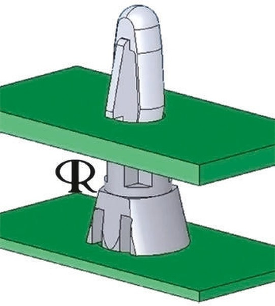 CRLCBSR-4-01, Standoffs &amp; Spacers CB Spt,Reverse Mnt,Natural,1/4 in Spc, CB Spt,Reverse Mount,Natural