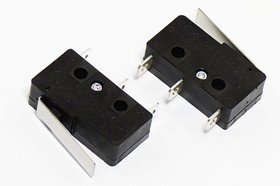 Микропереключатель, размер 20x 6 x10, 3А, переключение ON-(ON), размер концевика L17, MSW-12B