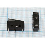 Микропереключатель, размер 20x 6 x10, 3А, переключение ON-(ON), размер концевика L17, MSW-12B