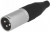 AC3MM, Вилка; XLR; "папа"; PIN: 3; прямой; на провод; пайка; посеребренные