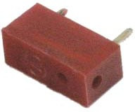 Клеммная колодка гнездо 1,5-2, 2 медных контакта, на плату, TESLA; №1536 клеммн колод гн 1,5-2\\2P Cu\плат\\ TESLA