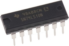 SN74LS10N, Triple 3-Input NAND Logic Gate, 14-Pin PDIP SN74LS10N, Triple 3-Input NAND Logic Gate, 14-Pin PDIP