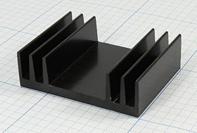 Охладитель (радиатор охлаждения) 50x 65x 20, тип F43, аллюминий, HS080-50, серый