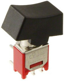 400MSP1R1BLKM6QE, Rocker Switches 3A 120VAC or 28VDC On-None-OnSPDT