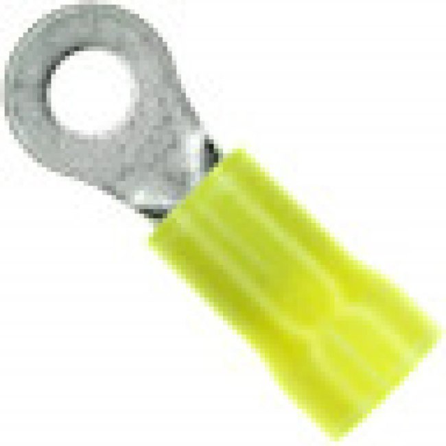 34853, Клемма с кольцевым наконечником, M4, #8, 10 AWG, 6 мм², Серия PLASTI-GRIP, Желтый 34853, Клемма с кольцевым наконечником, M4, #8, 10 AWG, 6 мм², Серия PLASTI-GRIP, Желтый