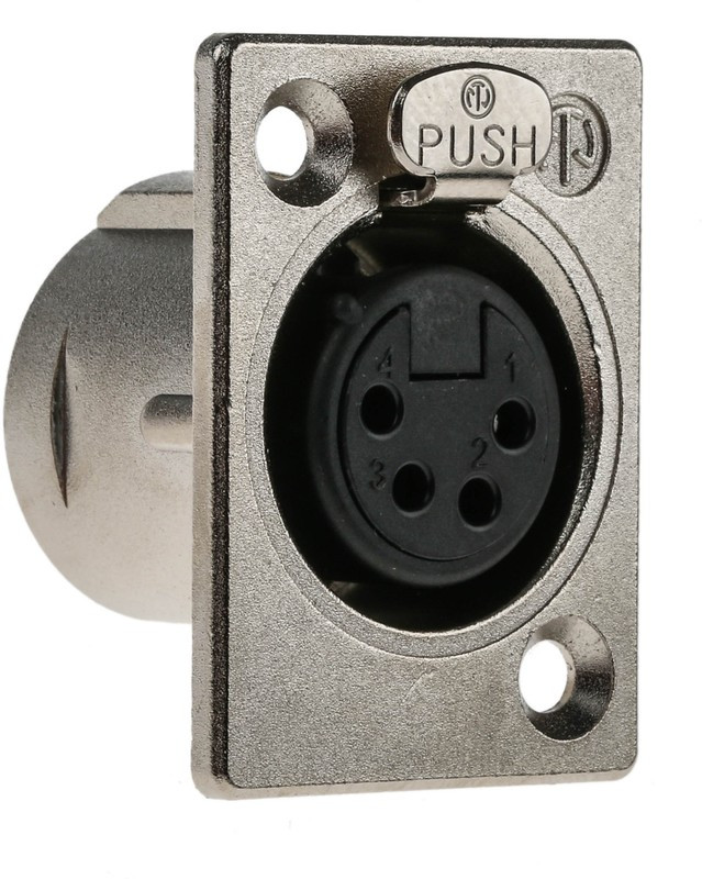 NC4FP-1, XLR Connectors 4C FEMALE NICKEL SILVER CONTACTS NC4FP-1, XLR Connectors 4C FEMALE NICKEL SILVER CONTACTS