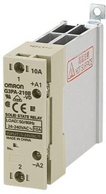 G3PA-420B-VD DC12-24, Твердотельное реле, SPST-NO, 20 А, 30 В DC, DIN-рейка, Винт, Переход Через Нуль