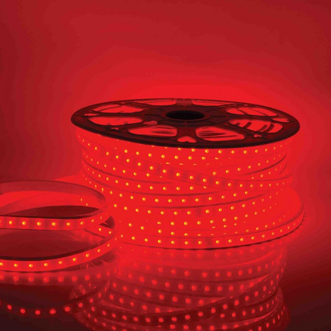 10-64 Светодиодная лента 220В, 10Вт/м, smd5050, 60д/м, IP65, 15х8мм, 50м, RGB, оболочка ПВХ, без акс