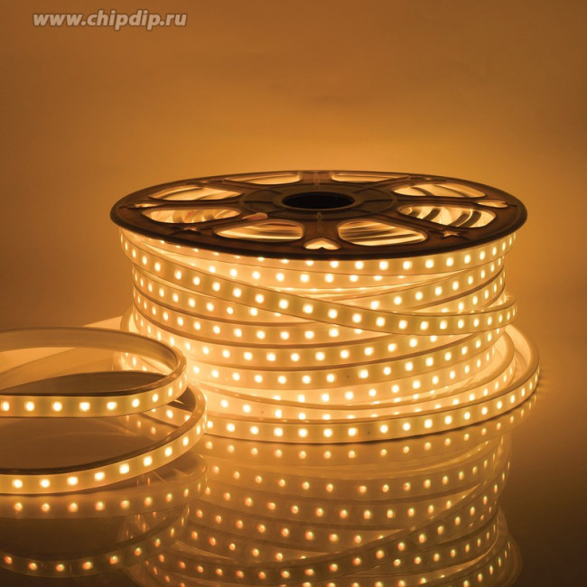 10-64 Светодиодная лента 220В, 10Вт/м, smd5050, 60д/м, IP65, 15х8мм, 50м, RGB, оболочка ПВХ, без акс