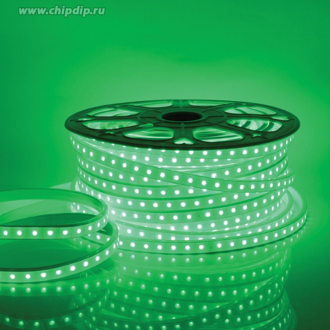 10-64 Светодиодная лента 220В, 10Вт/м, smd5050, 60д/м, IP65, 15х8мм, 50м, RGB, оболочка ПВХ, без акс