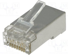RJ45WE-CAT6U, Вилка, RJ45, PIN: 8, Кат: 6, экранированный, Конф: 8p8c, на провод