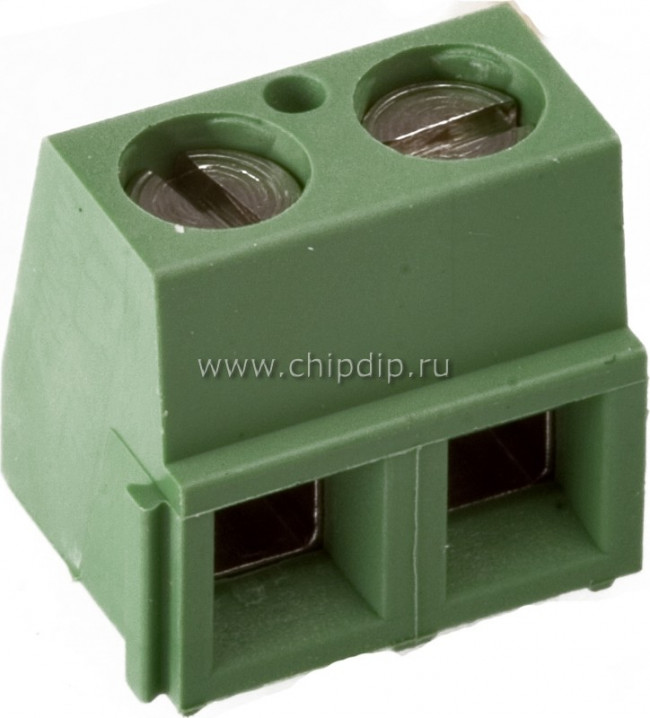 282837-2, Зажимная рейка для печатных плат, угловой 90°, 5,08мм, на PCВ