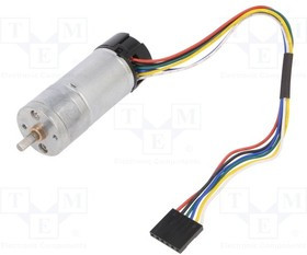 POLOLU-4843, Двигатель: DC, с энкодером, с редуктором, HP, 12ВDC, 5,6А, 20,4: 1