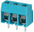 TB003-500-P03BE, Fixed Terminal Blocks Terminal block, screw type, 5.00 , horizontal, 3 poles, CUI Blue, Philip's head screw, PCB mount