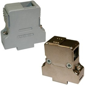 982-015-020R121, D-Sub Backshells 15P TOP/90 DEG ENTRY METALIZED PLASTIC