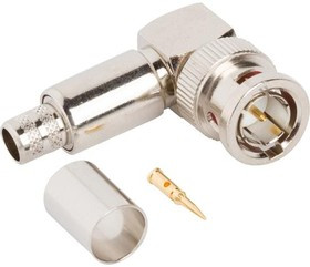 112539, RF Connectors / Coaxial Connectors BNC RA Crimp Plug B8281, 75 Ohm