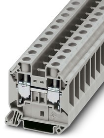 Клемма проходная UT 16 /12,2mm, винтовая, 2 присоед., 16(max 25)mm2, 76A, 1000V, серая Клемма проходная UT 16 /12,2mm, винтовая, 2 присоед., 16(max 25)mm2, 76A, 1000V, серая