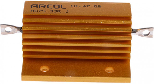 HS75 33R J, Wirewound Resistor 75W, 33Ohm, 5%