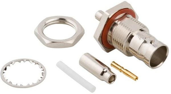 031-70016, RF/COAXIAL, BNC BULKHEAD JACK STR 75 OHM CRIMP