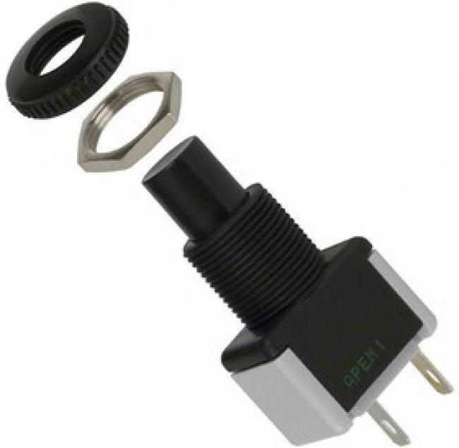 4733A02UU, Pushbutton Switches SPST MOM 6A QC TERM