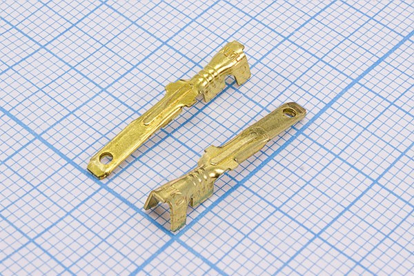 Наконечник ножевой с защёлкой, латунь; №875 клемма штек 2,8x0,5\\0,5~1,0S\ лат\\\защелка