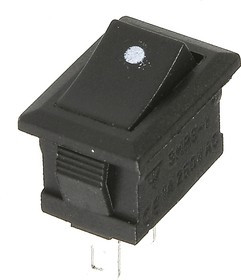 SMRS-101-1C2 черный, Переключатель ON-OFF (1A 250VAC) SPST 2P