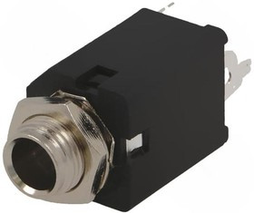 ACJM-MV-2, Телефонный аудио разъем, Mono, 6.35mm, 2 контакт(-ов), Гнездо, Монтаж в Панель