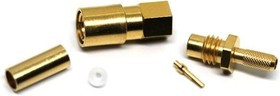 2002-1571-003, RF Connectors / Coaxial Connectors SMB / STRAIGHT PLUG FEMALE CRIMP TYPE FOR 2.6/50 S CABLE GOLD