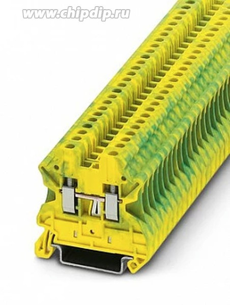 UT 2,5-PE,шт, Соединитель: на рейку; 0,14 2,5мм2; Кол-во полюс:1; клеммы:2