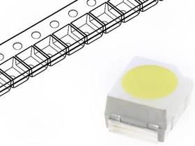 OF-SMD3528W, Светодиод, SMD, 3528,PLCC2, белый, 1300-1600мкд, 120°, 2000шт. OF-SMD3528W, Светодиод, SMD, 3528,PLCC2, белый, 1300-1600мкд, 120°, 2000шт.