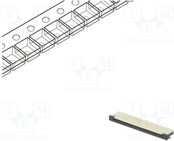 62684-402100ALF, Conn FFC/FPC Connector SKT 40 POS 0.5mm Solder RA SMD T/R