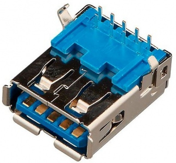 USB 3.0 A (DS1095-05), Розетка на плату угловая