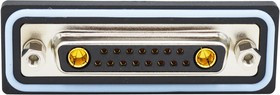 CDFV17W2213L411, Комбинированный разъем D Sub, IP67, NANOOK Series, DB-17W2, Гнездо, 17 контакт(-ов)