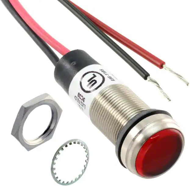 656-1105-303F, LED INDICATOR, PANEL, 12.7MM, RED, 120V 656-1105-303F, LED INDICATOR, PANEL, 12.7MM, RED, 120V