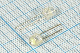 Светодиод круглый 5x5мм, белый холодный, 4000 мкд, 120 градусов, прозрачный, DFL-5053UWC; №4660 D СД 5 x 5 \белх\ 4000\120\пр\DFL-5053UWC\д