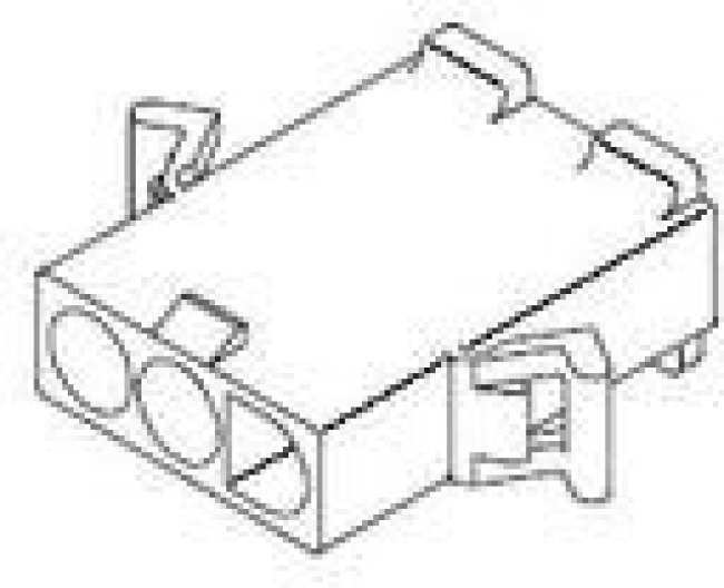 0019092038, Conn Housing PL 3 POS 6.7mm Crimp ST Panel Mount Natural Bag