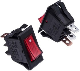 KCD3-101N-C2-R/3P on-off, Клавишный переключатель KCD3-101N-C2-R/3P, ON-OFF