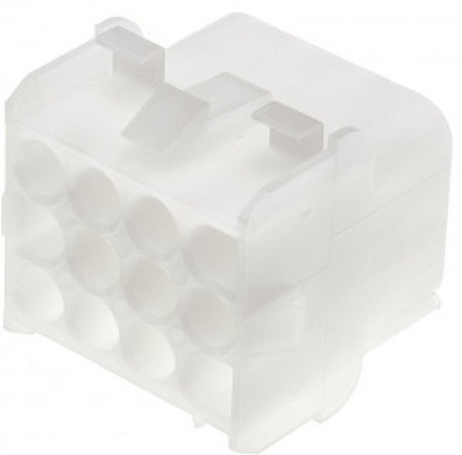 1-480709, Universal MATE-N-LOK Female Connector Housing, 12 Way, 3 Row