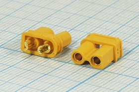 Разъем питания DC розетка , 2C, на кабель, XT-30F