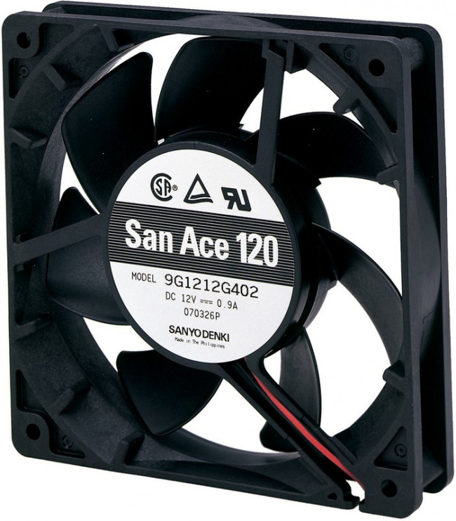 9G1224H402, DC Fans DC Axial Fan, 120x120x25mm, 24VDC, High Performance