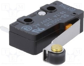SS-10GL2D, Микропереключатель SNAP ACTION, с рычагом (с роликом), SPDT