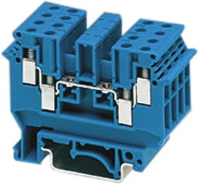 2718277, UDK 3 BU Series Blue DIN Rail Terminal Block, Screw Termination