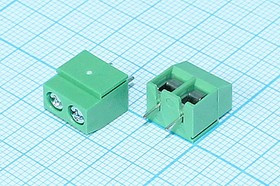 Клеммник наборный, 2 контакта, шаг 5мм, на плату; №15126D клеммн наборный \\2P5 \плат\\DG126- 5.0-02P-14-00A