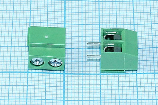 Клеммник наборный, 2 контакта, шаг 5мм, на плату; №15126D клеммн наборный \\2P5 \плат\\DG126- 5.0-02P-14-00A
