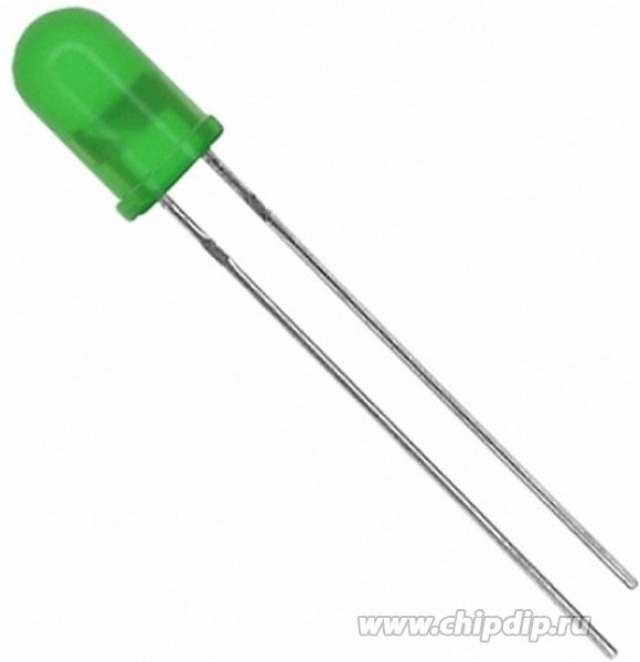 L-1503GD, Светодиод 5мм/зеленый/ 568нм/5-20мкд/60°