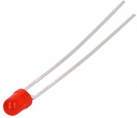 LTL-4221N, LED; 3mm; red; 2.5?50mcd; 60°; Front: convex; 2?2.6V; Pitch: 2.54mm