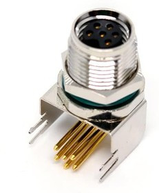 M8AS-06PFFR-SF8001, Разъем Кабеля, 6-полюсное, M8, гнездо, M Series, M8, Female, 6 Positions, Гнездо