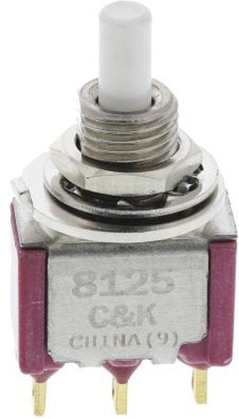 8125SHZBE, Pushbutton Switches ON-MOM SPDT SLDR